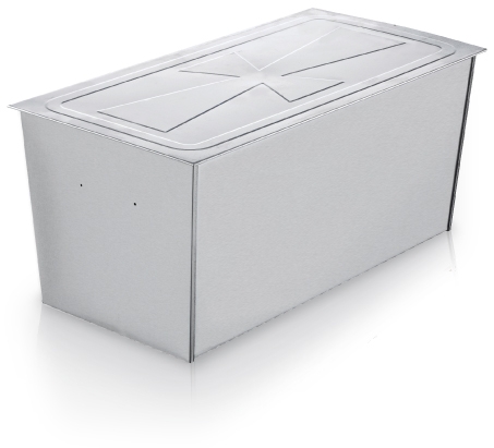 Ossario in lamiera zincata conico da cm 54x27x23,5h