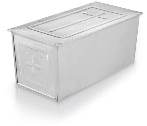 Ossario in zinco conico da cm 55x26x23,5h